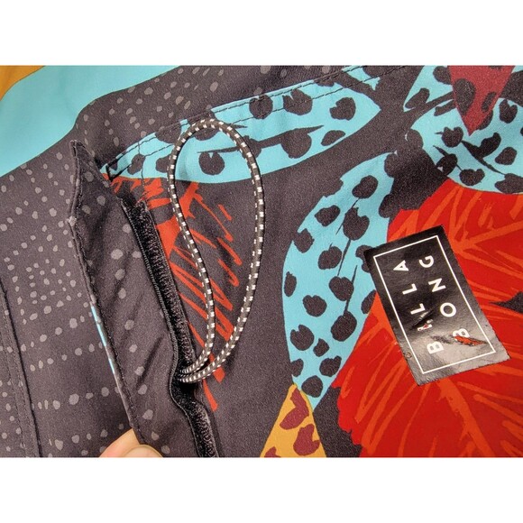 Billabong Swim Trunks Mens 32 34x8 Airlite Black Stripe Lightweight Pocket Surf - Picture 11 of 12